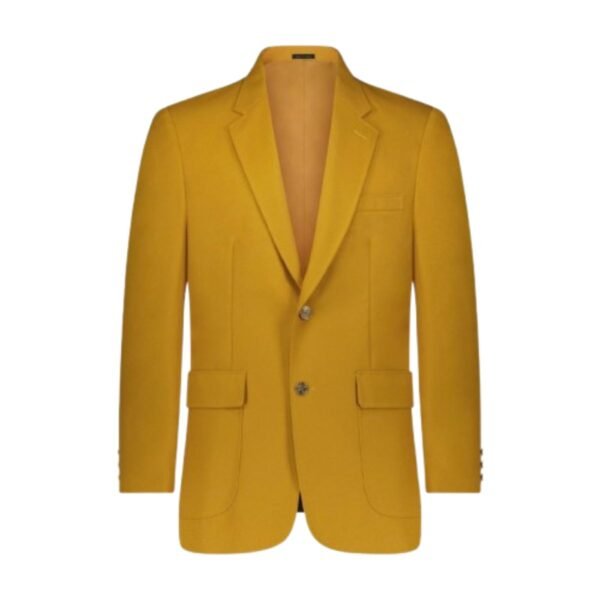 Men's Gold  Machine Washable Classic Fit Blazer Jacket